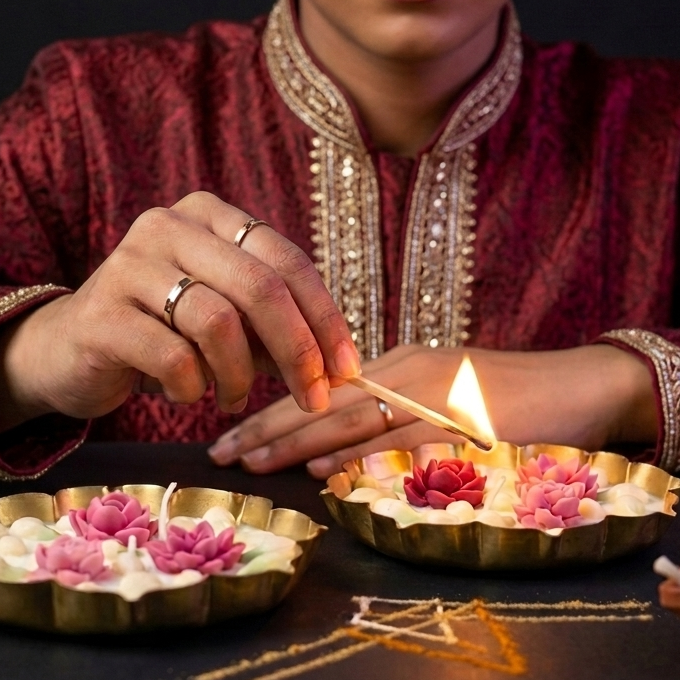 Mogra urli candle