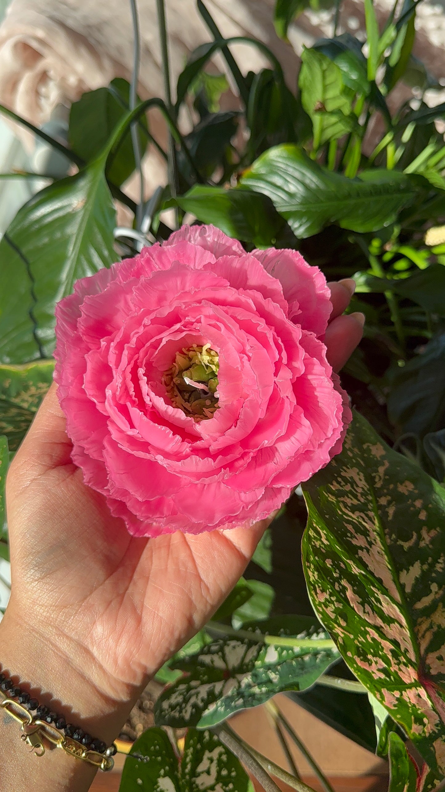 Aesthetic Realistic Peony Flower Candle