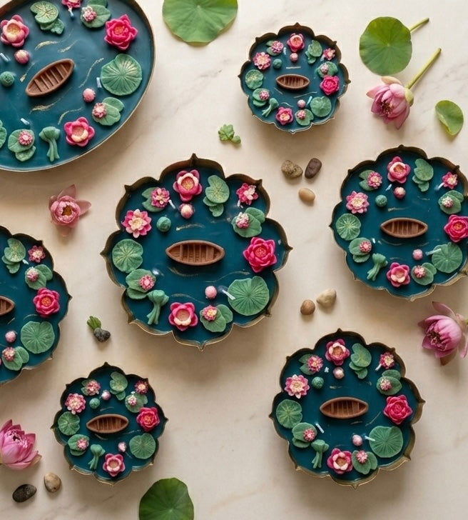 Lotus pond urli candle