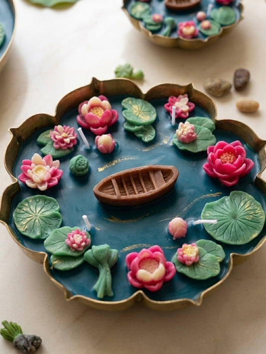 Lotus pond urli candle