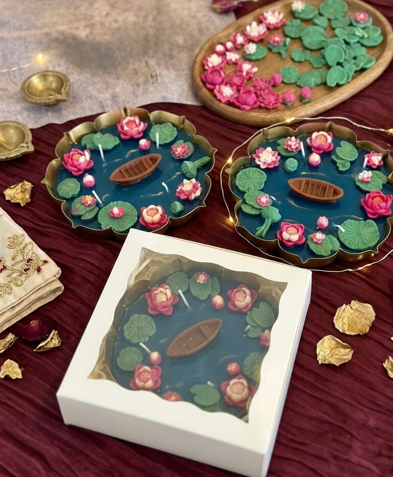 Lotus pond urli candle