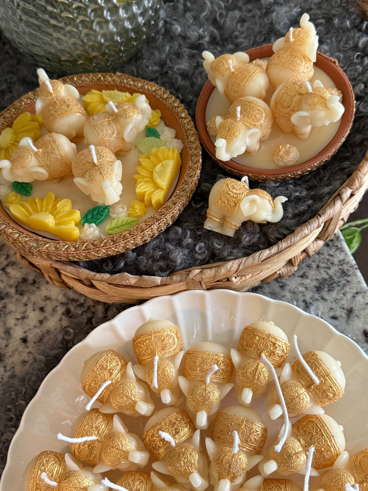 Charmukhi Elephant Diya Candle