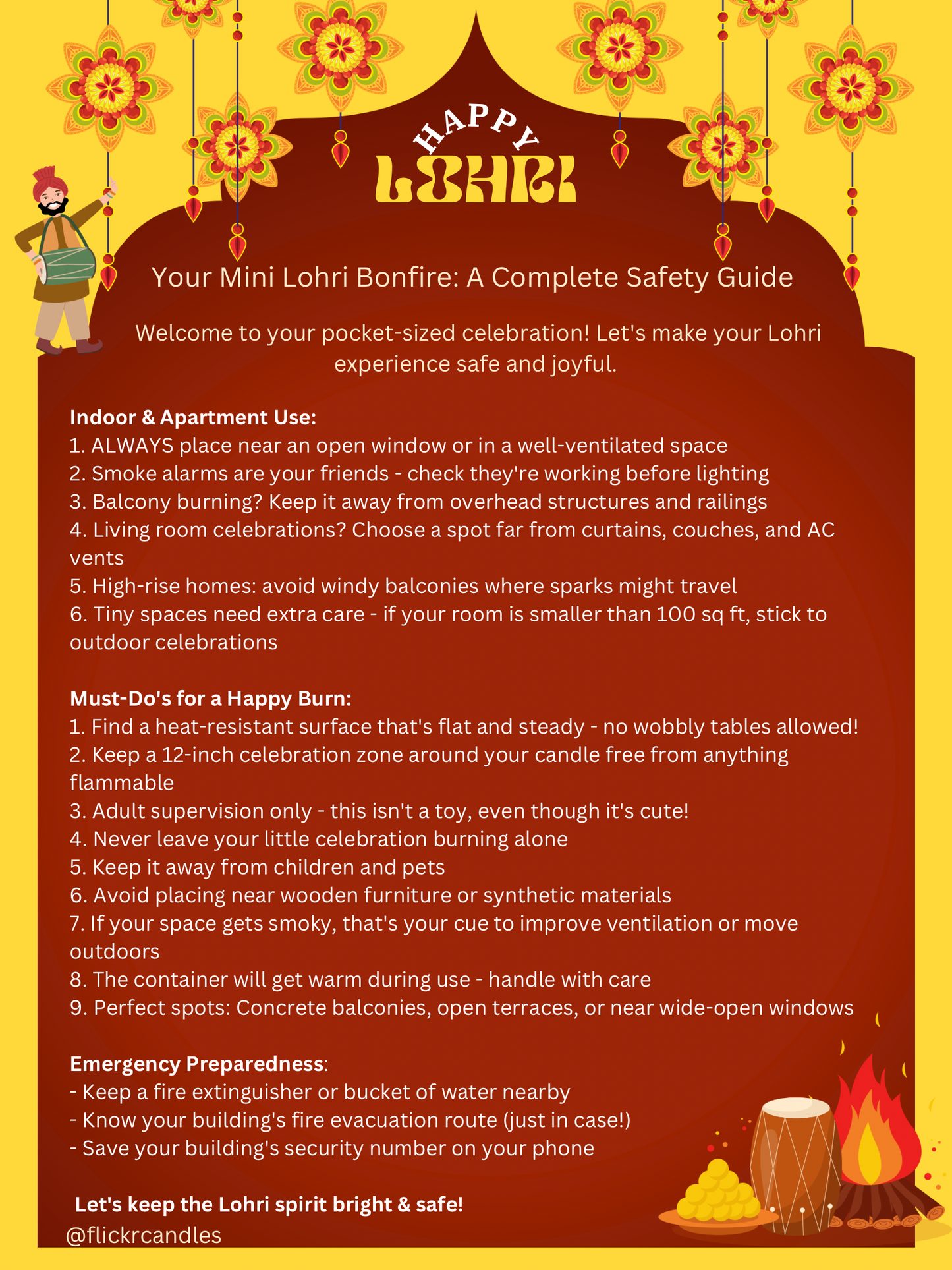 Lohri Bonfire Candle