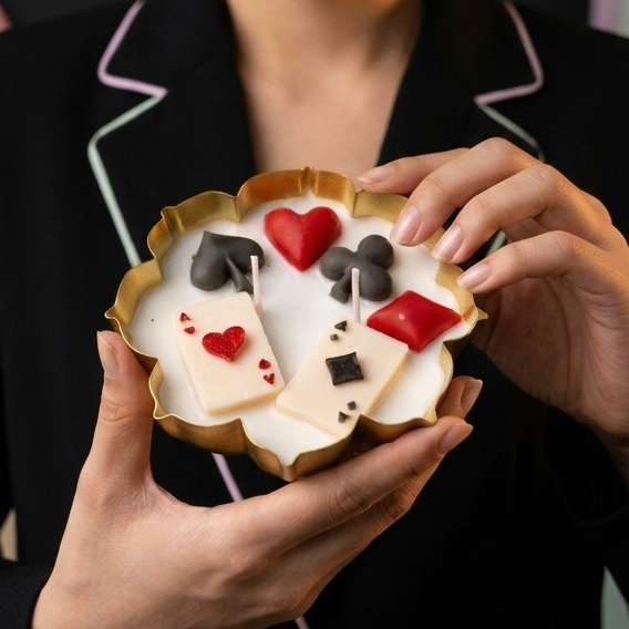 Poker card urli candle