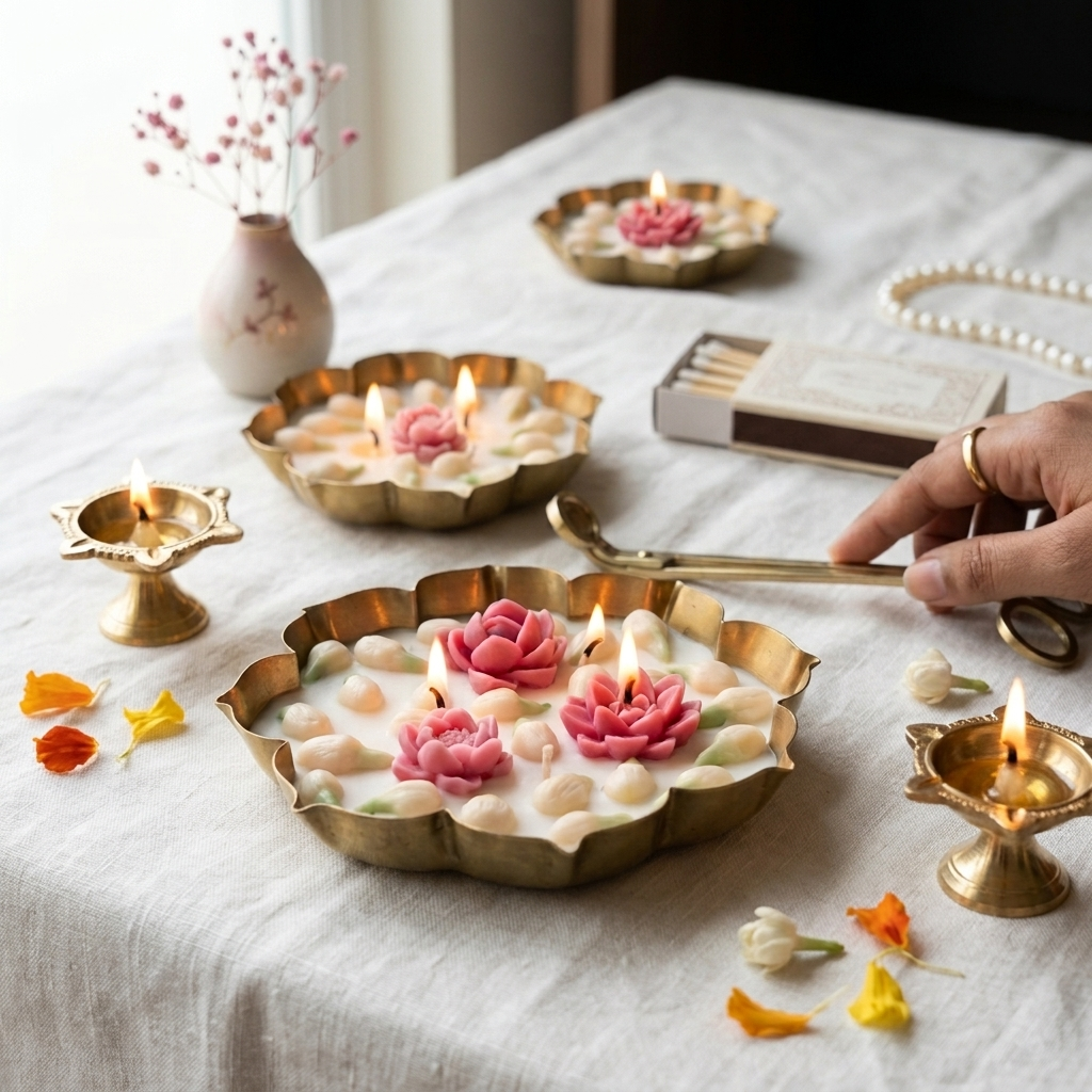 Mogra urli candle