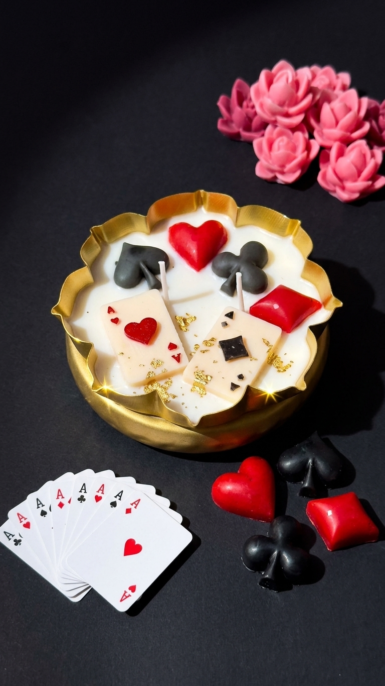 Poker card urli candle