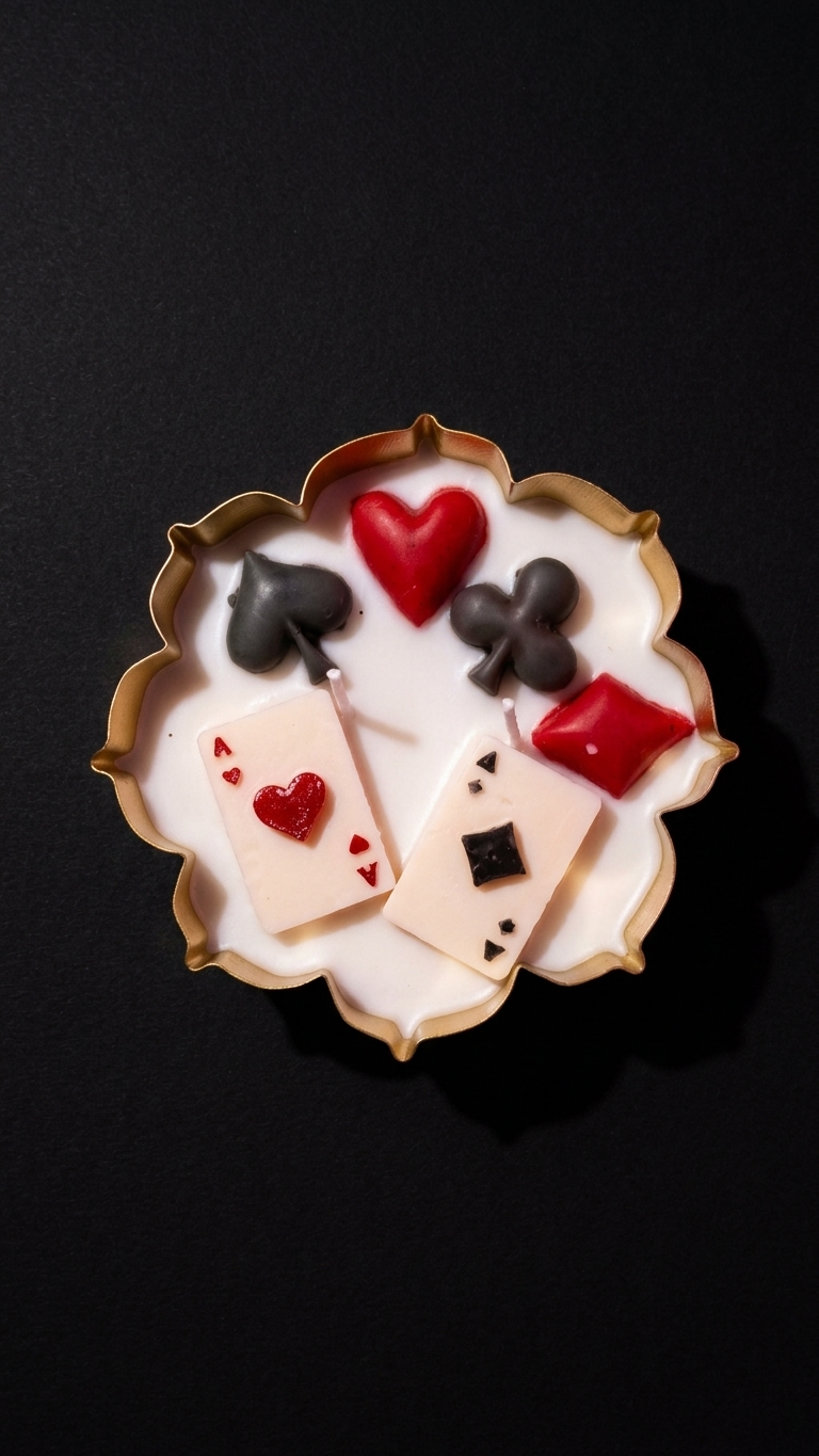 Poker card urli candle