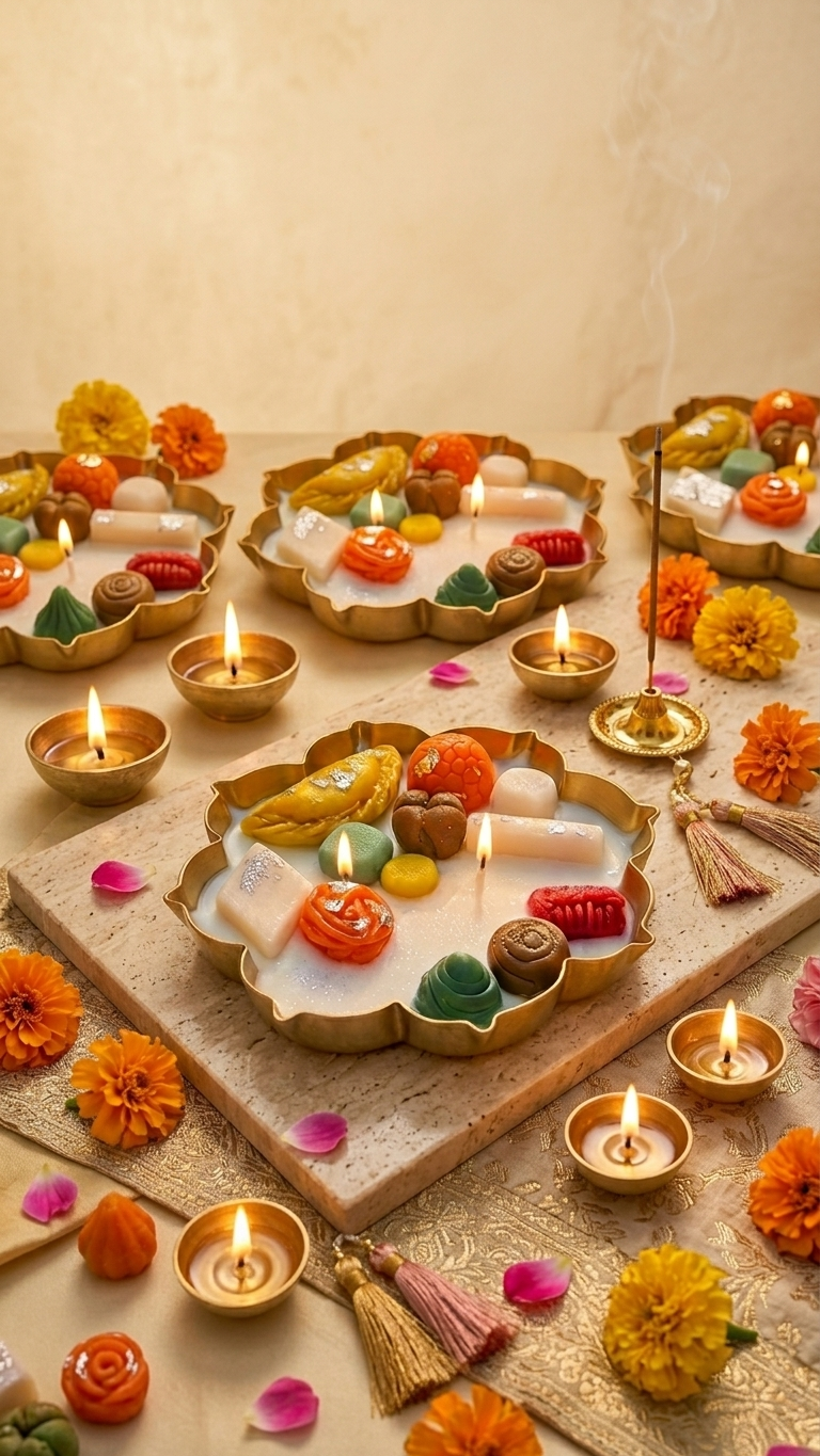 Mini Mithai urli candle